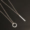Metal Bar Tassel Layered Necklace