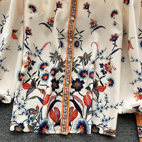 Ethnic Style Printed Sun-protection Blouse