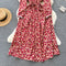 Vintage Doll Collar Floral Chiffon Dress