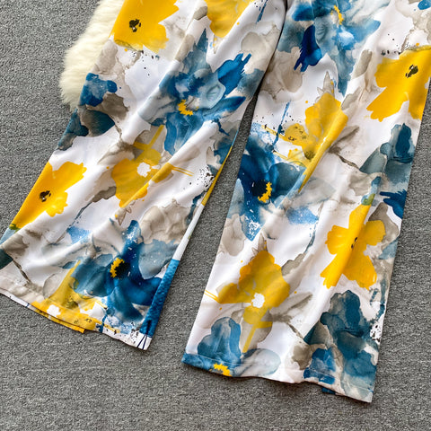 Camisole&UV Cardigan&Printed Trousers 3Pcs