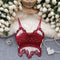 Beaded Hollow Embroidered Padded Camisole