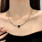 Heart-shaped Stone Clavicle Necklace