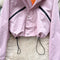 Drawstring Loose-fitting Hooded Ourdoor Jacket