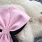 3d Pink Bow Split Black Dress