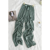 Copper Spandex Wide-leg Ice Silk Trousers