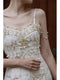 Pearl Beaded Jacquard Slip Dress