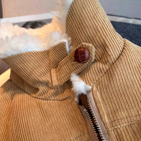 Vintage Patchwork Lapel Furry Jacket