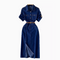 Polo Collar Denim Shirt Dress