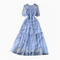 Vintage Polka Dot Ruffled Mesh Dress