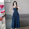 Vintage Dark Blue Denim Slip Dress