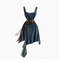 Chic Asymmetric Denim Slip Dress