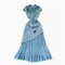 Stand Collar Pleated Fishtail Cheongsam