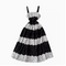 Black&White Lace Patchwork Slip Dress