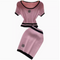 Knitwear&Skirt Color Blocking Sportswear 2Pcs