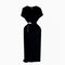 Niche Round Collar Black Knitted Dress