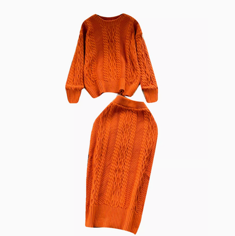 Thermal Sweater&Skirt Twisted 2Pcs