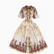 Courtly Floral Printed Pleated Dress