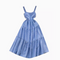 Mori Blue&White Striped Slip Dress