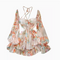 Square Neckline Floral Halter Dress