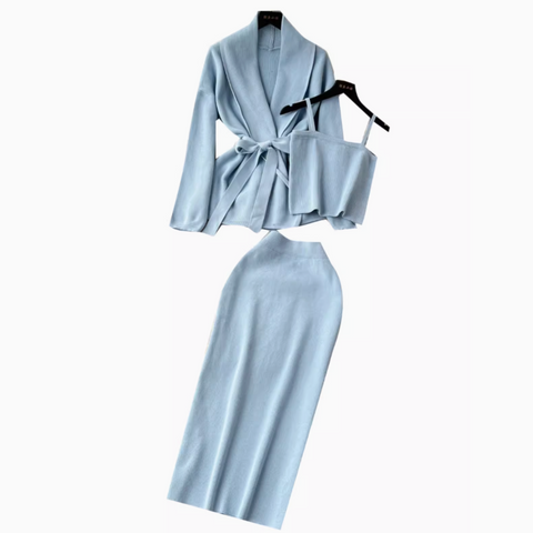 Cardigan&Camisole&Skirt Korean Style 3Pcs