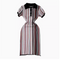 Polo Collar Colorful Stripe Knitted Dress