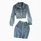 Jacket&Skirt Chic Denim 2Pcs