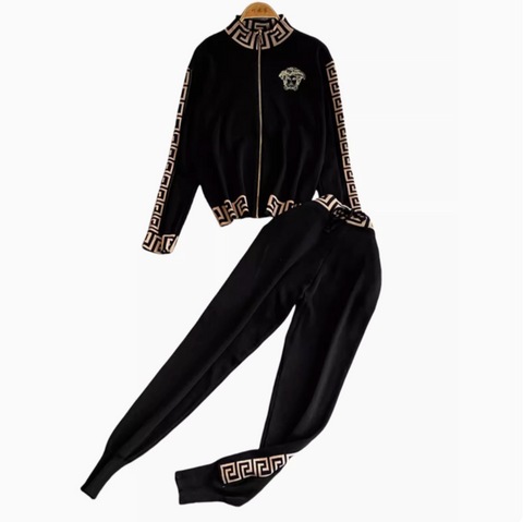 Zipped Cardigan&Trousers Jacquard 2Pcs