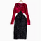 Elegant Sequined Black Velvet Dress