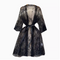 V-neck Black Lace Nightgown Dress