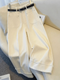 Solid Color Casual Pants with Belt