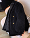 High-end Black Furry Lambswool Coat