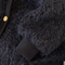 High-end Black Furry Lambswool Coat