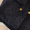 High-end Black Furry Lambswool Coat