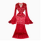 High-end Flared Sleeveless Lace Dress