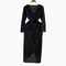 French Style V-neck Velvet Dress