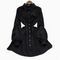 Vintage Single-breasted Black Shirt Dress