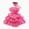 High-end Puffy Ruffle Dress with Ribbon