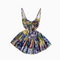 French Style Colorful Printed Slip Dress