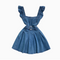 Sweetie Ruffled A-line Denim Dress