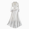 Beaded Patchwork White Fishtail Dress