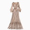 Shiny V-neck Sequined Fishtail Dress