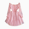 Mori Pink Mesh A-line Dress