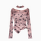 Irregular Design Butterfly Printed Top