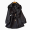 Niche Lapeled Lace-up Trench Coat