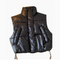 Stand Collar Zipped Cotton Vest Jacket