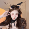 Black Antler Twig Halloween Hair Bands