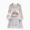 High-end Furry Patchwork Tweed Dress