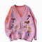 Loose-fit Cartoon Embroidered Cardigan