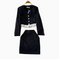 Lace Trim Cardigan&Skirt French Style 2Pcs