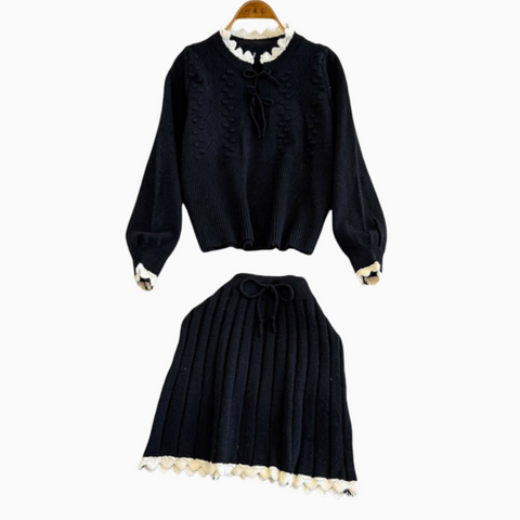 Sweetie Sweater&Pleated Skirt 2Pcs